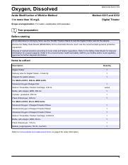 Doc Ed Pdf Oxygen Dissolved Doc Azide