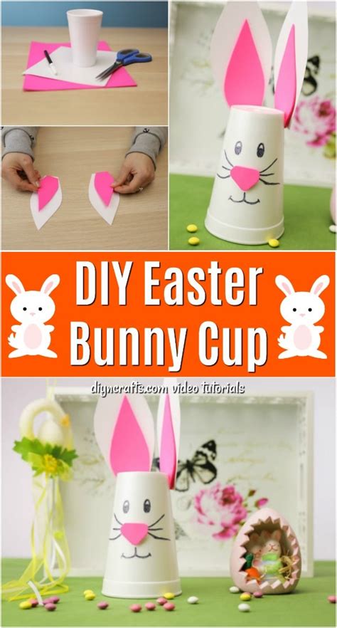 How To Make A Cute Easter Bunny Cup Decoration Diy And Crafts