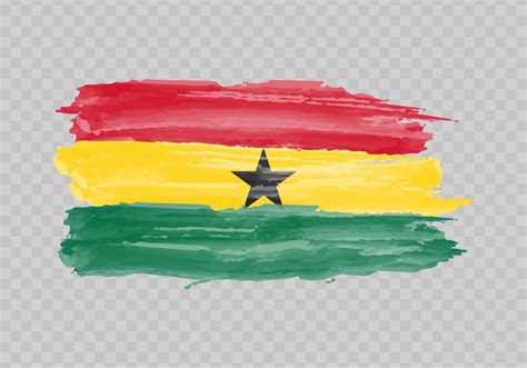 Watercolor painting flag of Ghana 22753914 Vector Art at Vecteezy