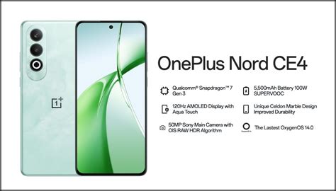 OnePlus Nord CE4 Full Specifications Sony 50MP Camera With Snapdragon