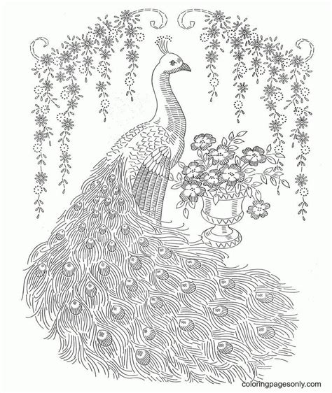 Printable Peacock Coloring Pages