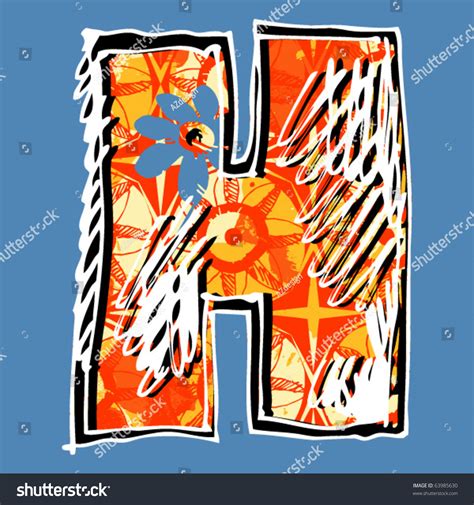 Graffiti Alphabet Hand Drawn Letter H Shutterstock