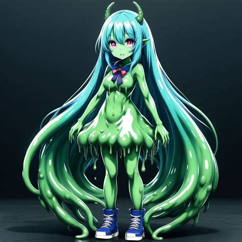 Adorable Anime Slime Monster Girl Illustration Muse Ai