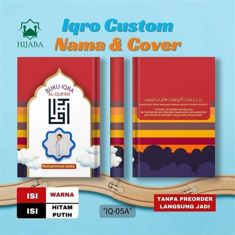 Jual Iqro Custom Nama Al Hafizh Soft Cover Foto Dan Cara Cepat Latin A