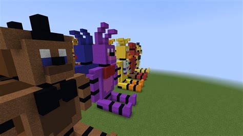 Minecraft Fnaf Plush The Fnaf 1 Crew Speed Build Youtube