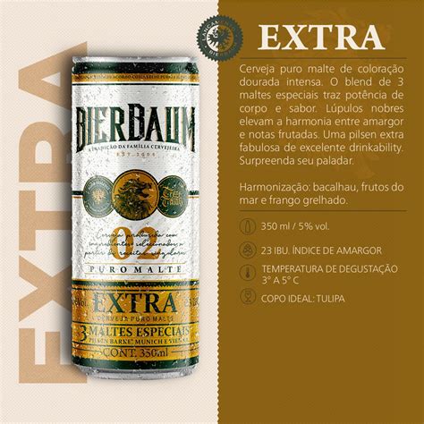 Fardo 12 Cervejas Pilsen Extra Gold Bierbaum 350ml Cervejaria