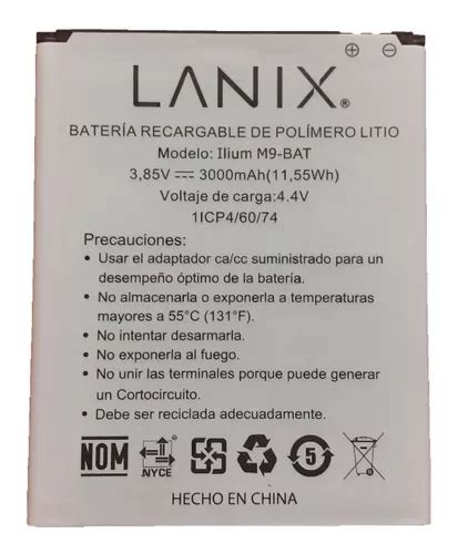 Batería Lanix Para Ilium M9 100 Original Garantia Meses sin interés