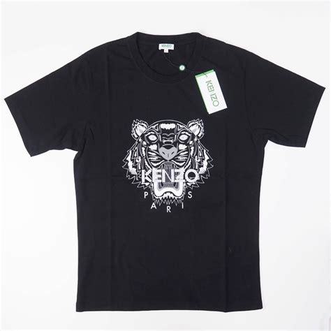 【未使用】新品アウトレット Kenzo ケンゾー ブランド タイガー ロゴ プリント メンズ 半袖 クルーネック Tシャツ L サイズ