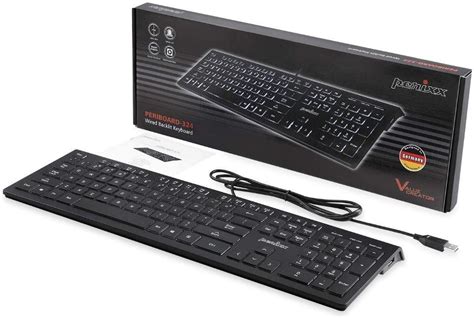 E Perixx Periboard Wired Backlit Keyboard With Hubs X Type