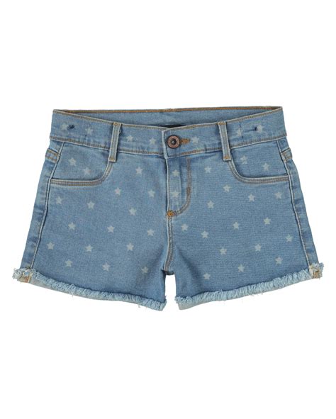 Riachuelo Short Jeans Infantil Estrelas Denim Claro Tam A Pool