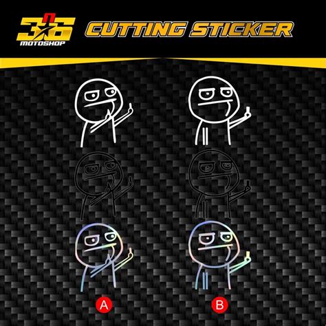 Jual Sticker Middle Finger Fuck Fucek Pucek Cutting Sticker Motor Helm N Indonesia Shopee