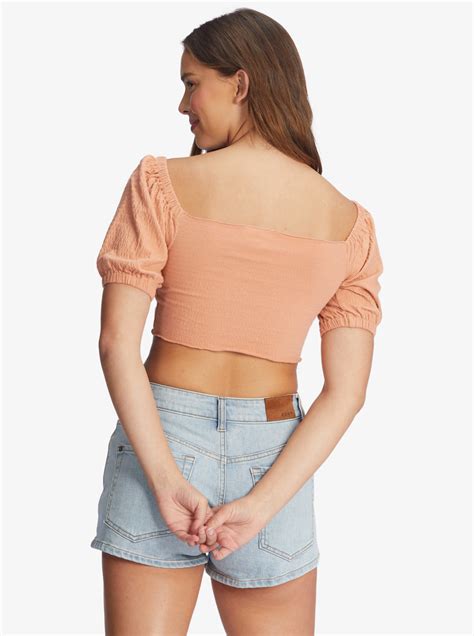 Flirty Walk Ruched Cropped Top For Women Arjkt03393 Heatwave 242