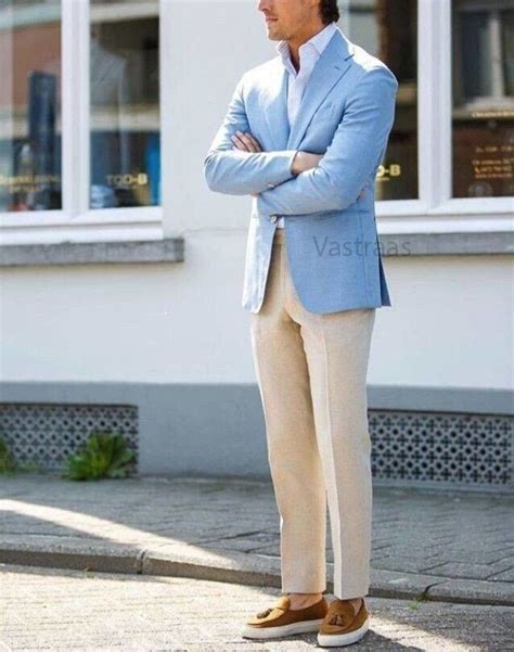 Vastraas New Stylish Partywear Formal Suits For Men In Sky Blue Color