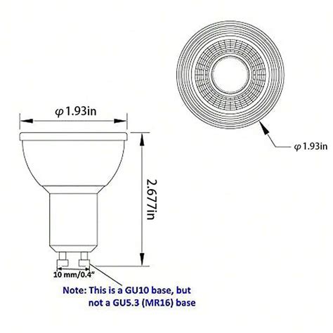 Gu10 Led Light Bulbs Non Dimmable3000k Warm Whitegu10 Base3w Led Light Bulb For Kitchen Range