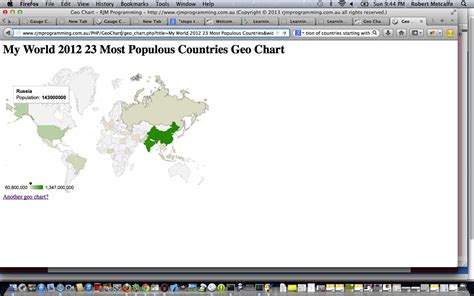 Php Javascript Html Google Chart Geo Chart Tutorial Robert James