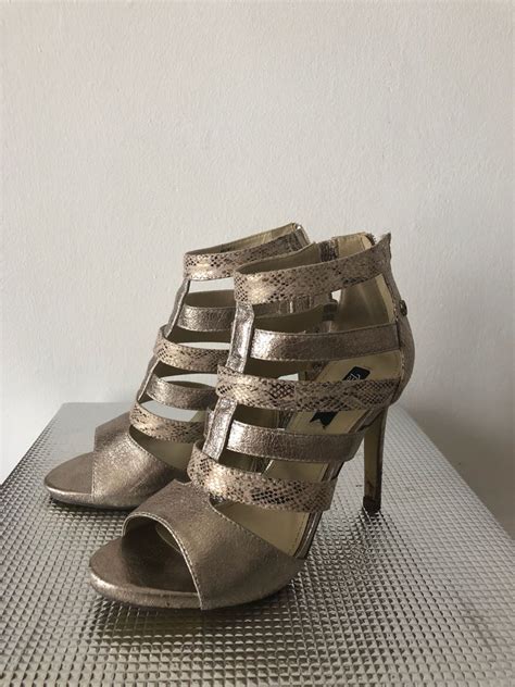 Metallic Gold High Heels Womens Fashion Footwear Heels On Carousell