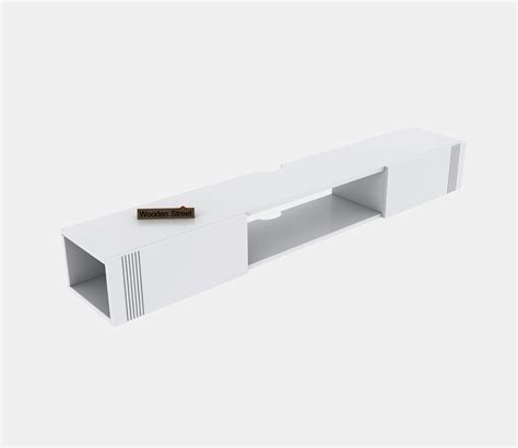 Buy Finn Engineered Wood Wall Mounted Tv Unit Frosty White Finish At 25 Off Online Wooden