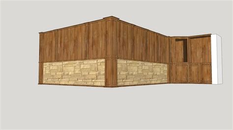 Basement Wood And Stone Accent Wall 3d Warehouse