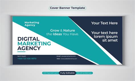 Digital Marketing Agency Business Banner Design Modern Layout Vector