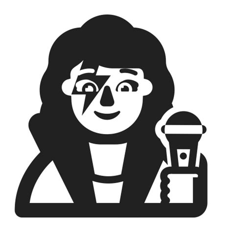 Woman Singer Default Icon Fluentui Emoji Mono Iconpack Microsoft