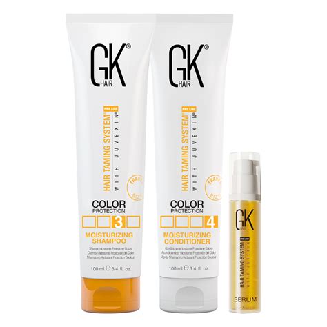 Global Keratin Gk Hair Moisturizing Shampoo And Conditioner 100ml Set And Mini Hair Serum 10ml