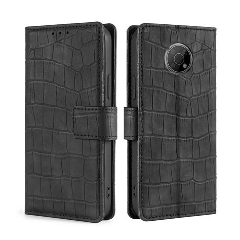 For Nokia G300 Skin Feel Crocodile Texture Magnetic Clasp Pu Leather
