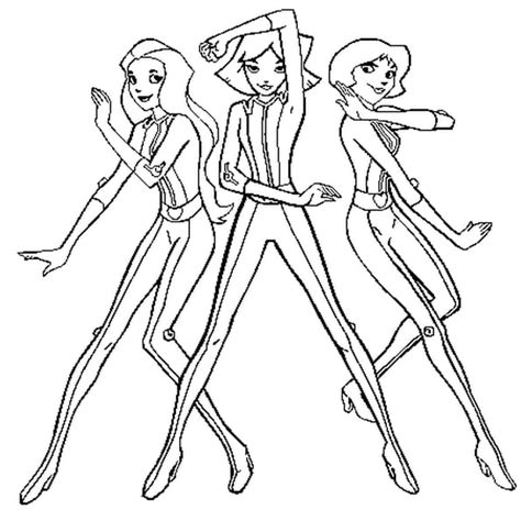 Coloriage totally spies en Ligne Gratuit à imprimer