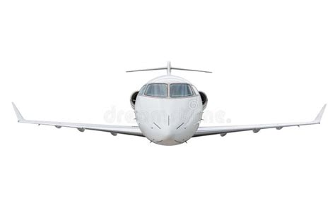 Front View Of The Private Jet Isolated Stock Image Image Of Travel