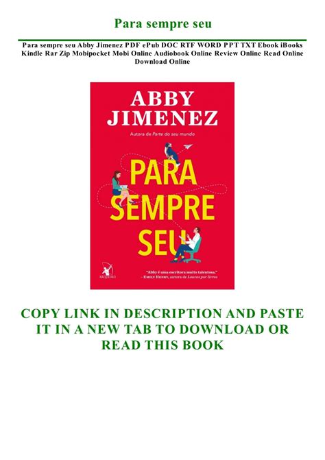 Para Sempre Seu Pdf - DOWNLOAD Free PDF Para sempre seu BY Abby Jimenez