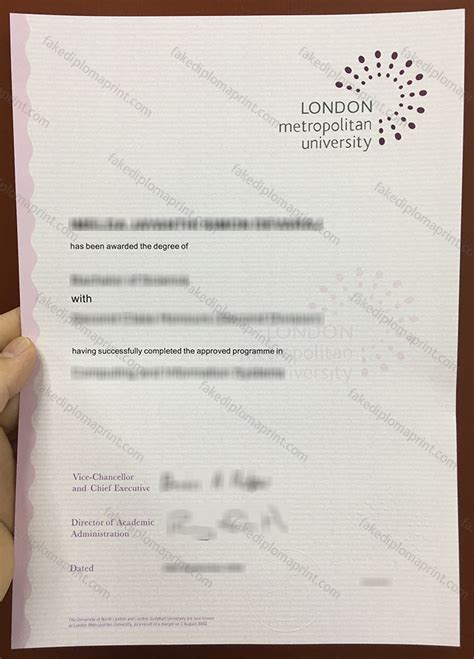 How Much Does To Order A Fake London Metropolitan University Diploma