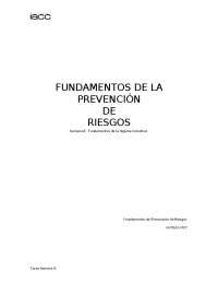 Semana Fundamentos De La Prevenci N De Riesgos Iacc Monograf As