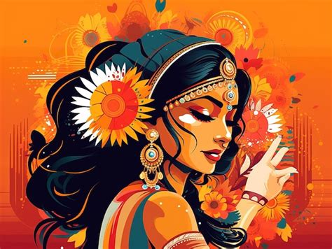 Premium AI Image | Indian women vector India culture and traditional ...