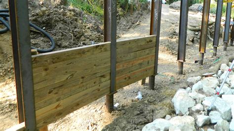 Helical Piles For A Residential Retaining Wall Techno Metal Post