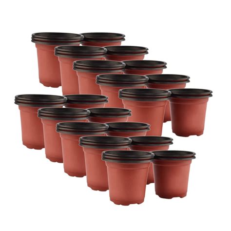 Free Shipping 50pcs Dual Color Plastic Flower Nursery Pots Garden Plant Grow Seeding Pot Grow