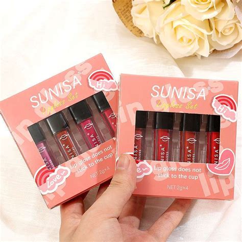 Sunisa Pcs Set Lip Set Matte Liquid Soft Ve Moisturizing Lipstick Long