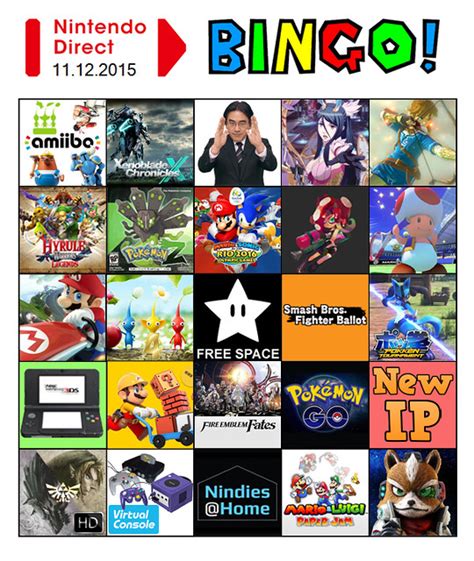 Nintendo Direct Bingo Card Heres My Nintendo Direct Bing Flickr