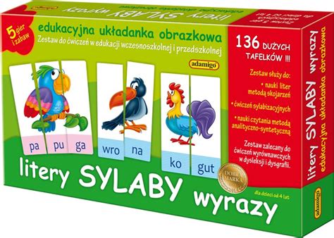 GRA EDUKACYJNA LITERY SYLABY WYRAZY Nauka Czytania 7905082846 Allegro Pl