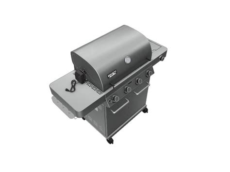 Monument Stainless Steel 4-Burner Liquid Propane Gas Grill with 1 Side ...