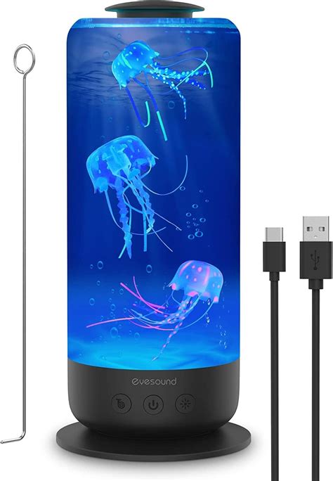 Quallen Lampe Lavalampe 2 5 Liter LED Jellyfish Lamp Mit