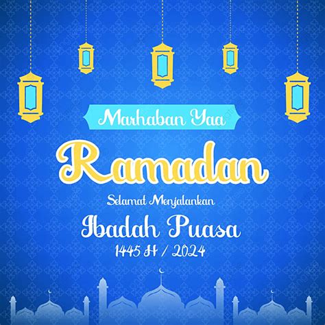 Marhaban Ya Ramadan Greetings Vector Minimalist Background