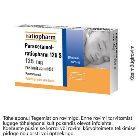 Paracetamol Ratiopharm 125 Mg Rektaalsuposiidid N10