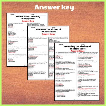 Holocaust Remembrance Day Reading Comprehension Passages