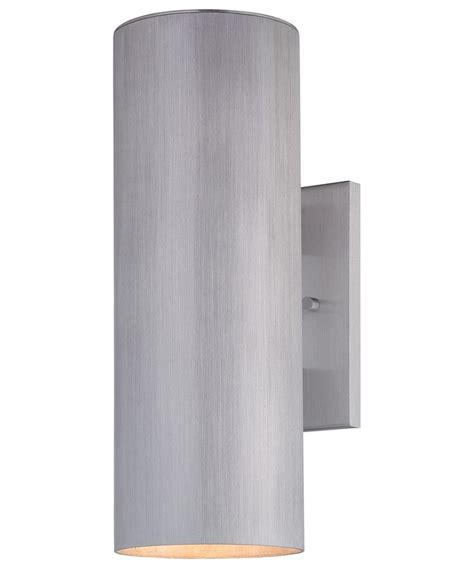 An Outdoor Wall Light With A Cylinder Shade