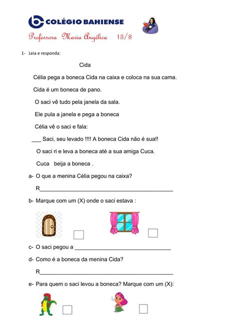 Leitura E Interpretação Exercise Live Worksheets