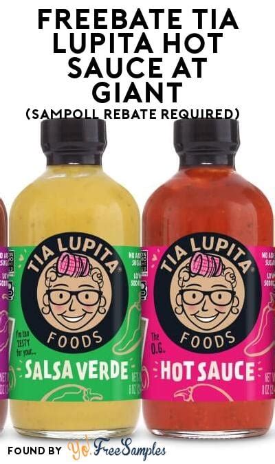 FREEBATE Tia Lupita Hot Sauce At Giant PA Only Sampoll Rebate Required