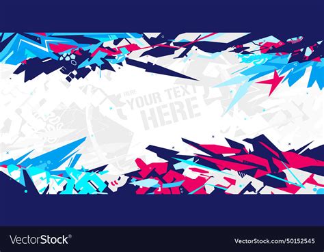 Trendy urban cyberpunk abstract graffiti style Vector Image