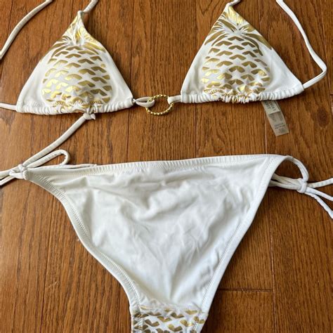 Rare Victorias Secret Triangle Bikini Set Gem