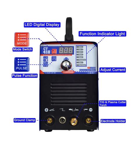 Plasma Cutter Tig Welder With Pulse Stick Welder Machine Ct418 Plasma