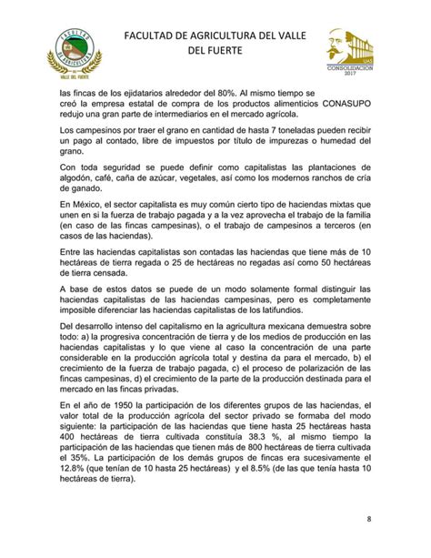 Resumen De Estructura Agraria De Mexico PDF