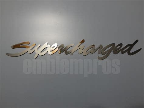 Emblem Pros Custom Vehicle Emblems Supercharged Emblem Laser Cut